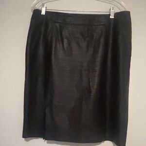 Netro Vintage black leather skirt
